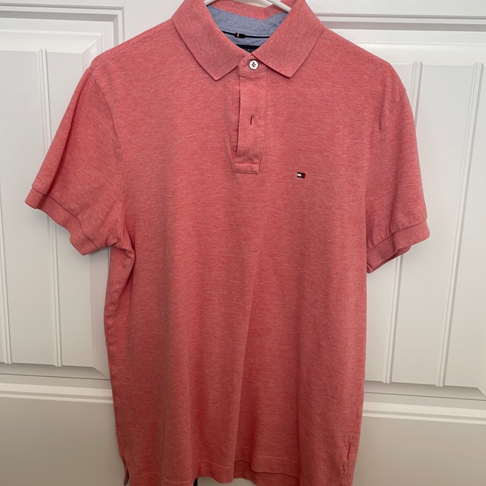Tommy Hilfiger medium salmon polo